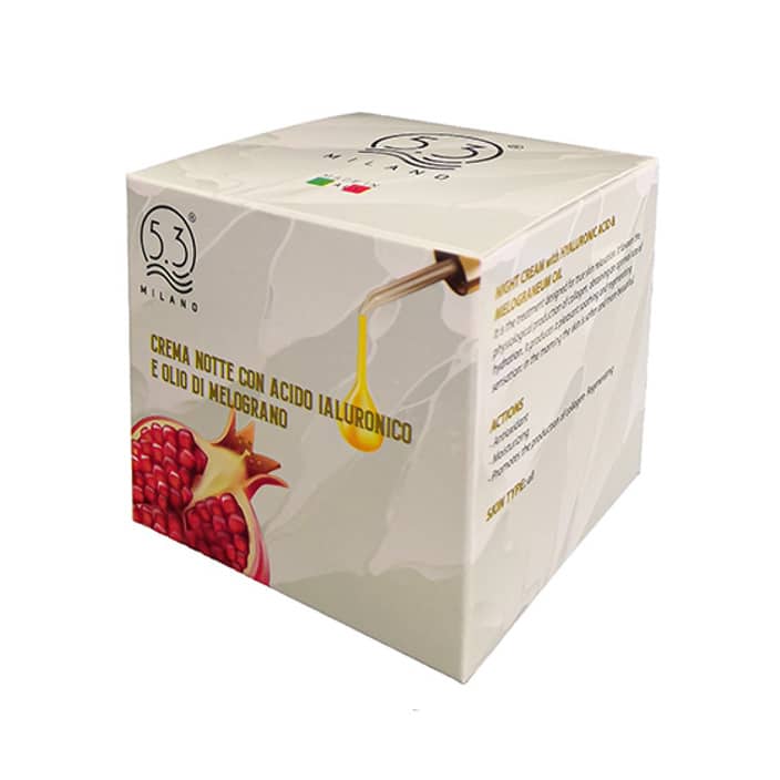 Crema Viso Notte con Acido Ialuronico e Olio di Melograno 50ml