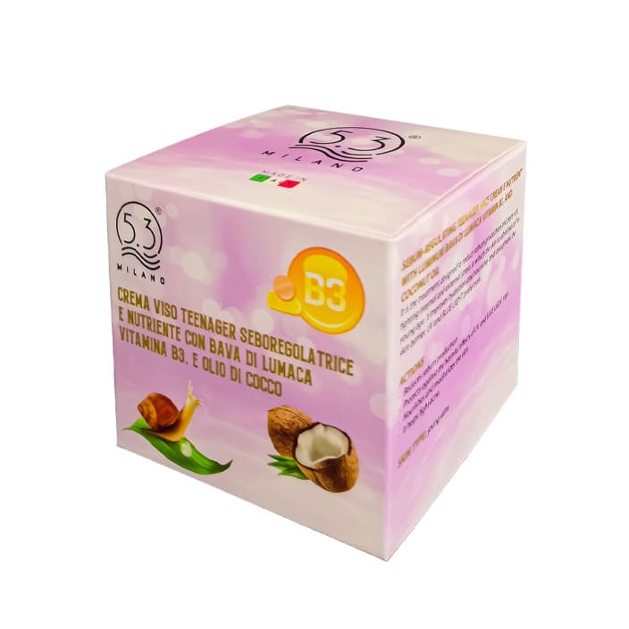 Crema Viso Teenager Seboregolatrice e Nutriente Bava di Lumaca 50ml